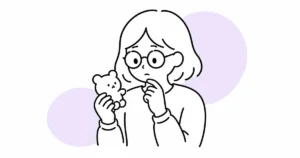 推し活を続けるかやめるか、静かに考えている女性の線画